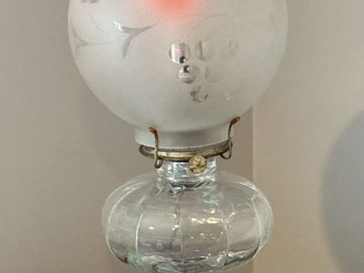 Vintage Glass Oil Lamp