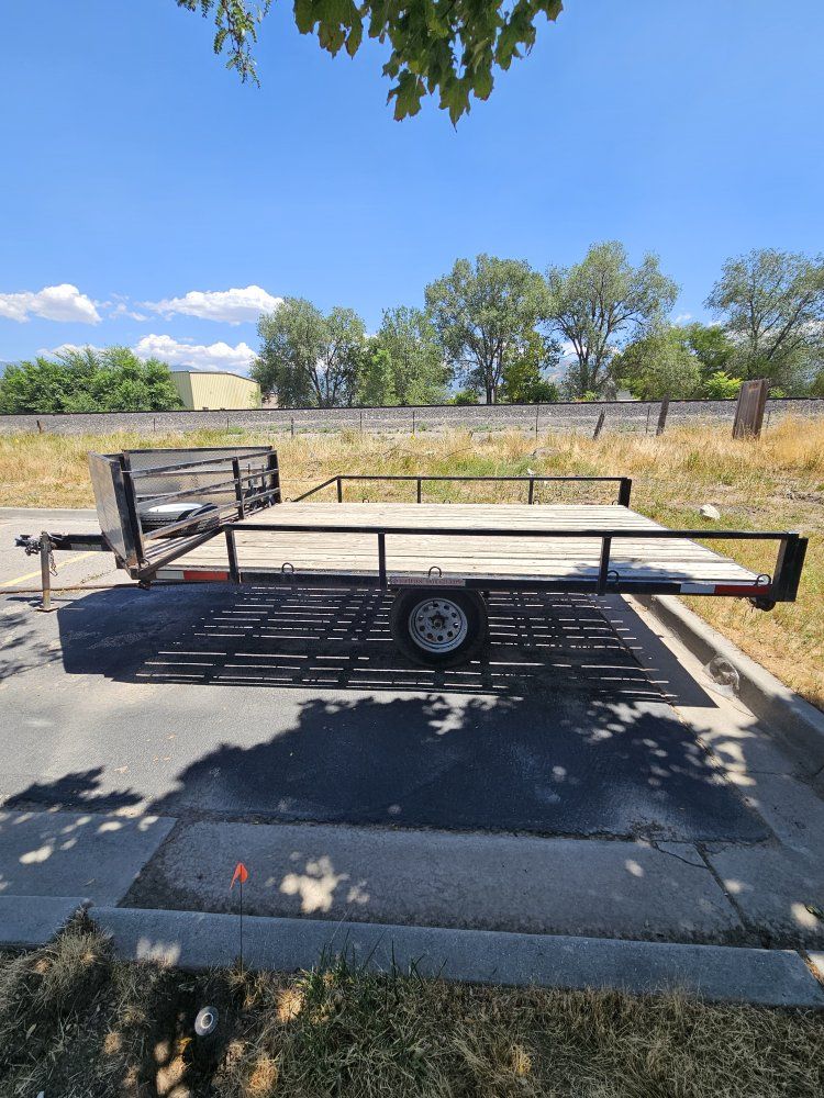 Quadrax & Fat Daddy Fab Utility Trailer 3500 lbs GVWR Single Axle Wood Deck
