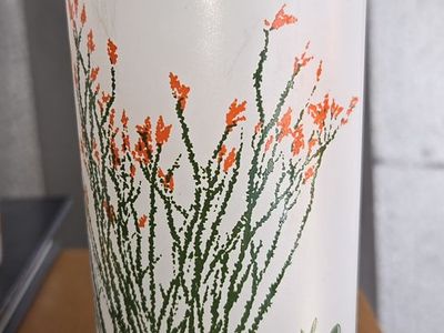 Pair of "Ocotillo" 1950s/1960s Blakely Oil & Gas "Arizona Cactus" frosted glasses