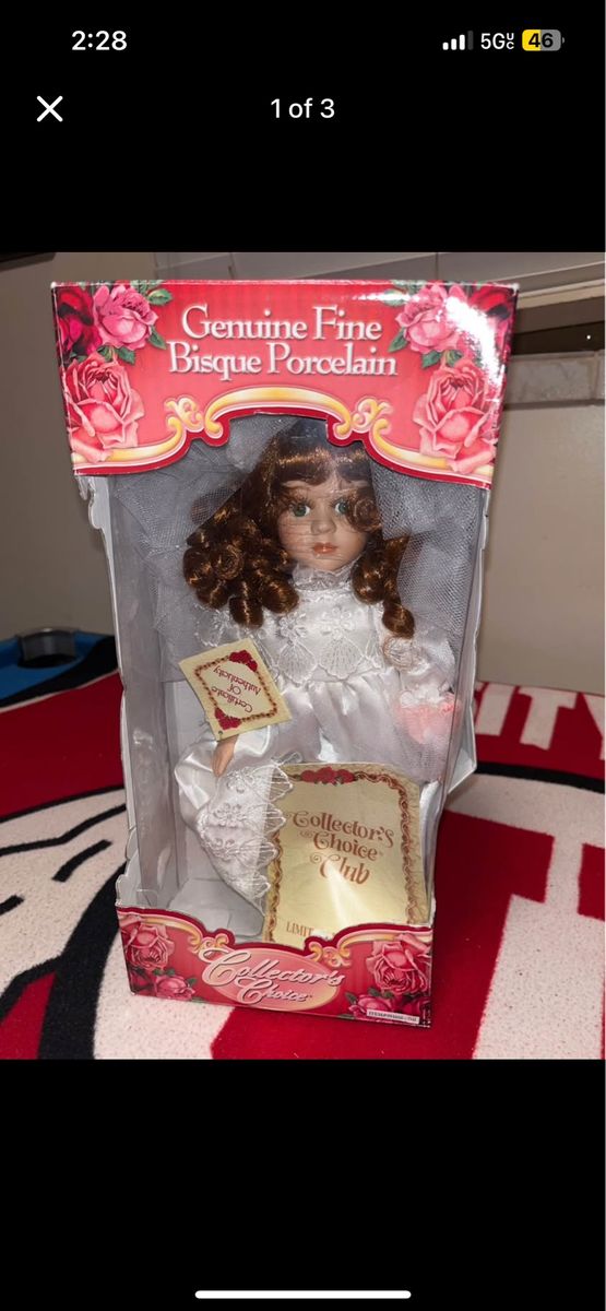 Collector's Choice Genuine Fine Bisque Porcelain Doll Limited Edition NIB