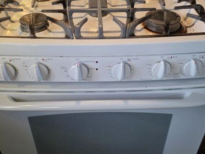GE Profile White Gas Range Oven - Used
