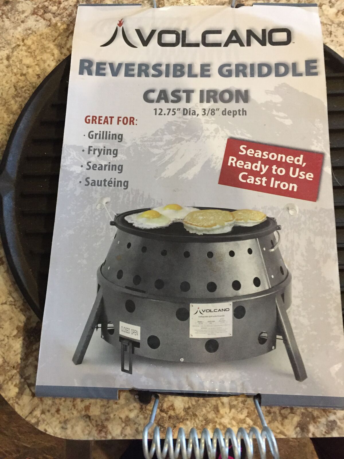 Volcano Reversible Griddle cast iron