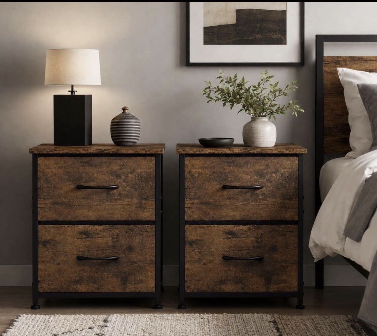 New! Set of 2 Modern Nightstands — $50 for Both