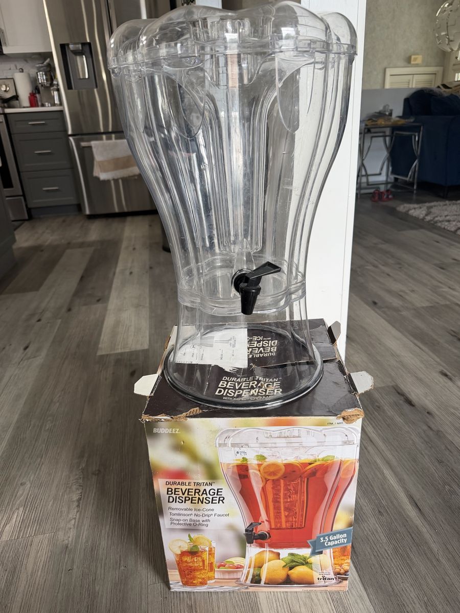 Buddeez 3.5 Gallon Durable Tritan Beverage Dispenser with Ice Cone
