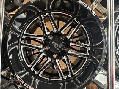 Moto Metal Gloss black milled 20x12 Wheels - brand new set of 4 wheels.