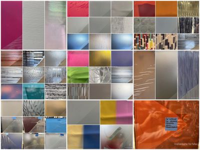 HUGE SALE!! NEW Plexiglass / Acrylic Panels - Various Colors, Patterns, Textures, Thicknesses & Sizes
