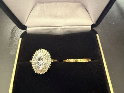 Engagement Ring and Wedding Band