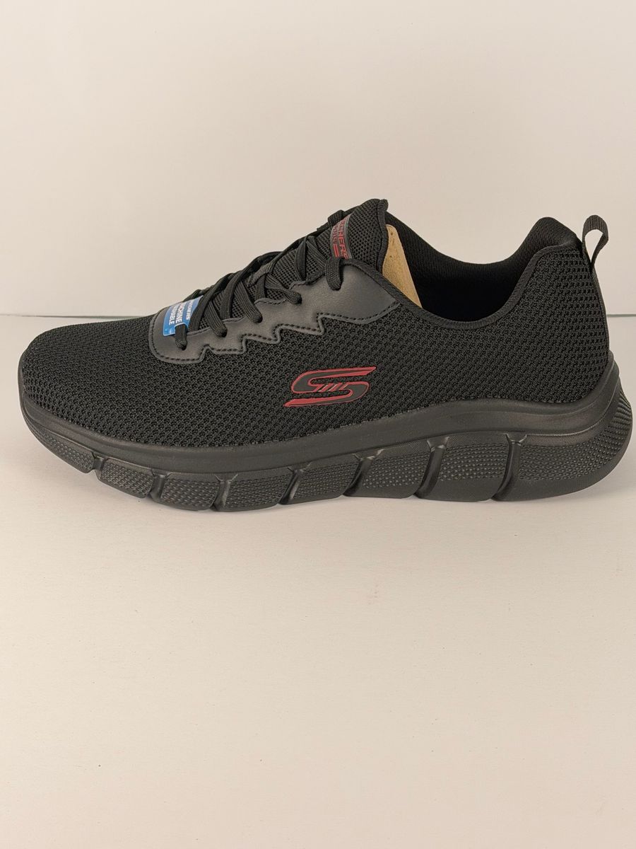 Skechers BOBS Sport B Flex Chill Edge Men’s 10.5 Black Memory Foam 118106 BBK NEW