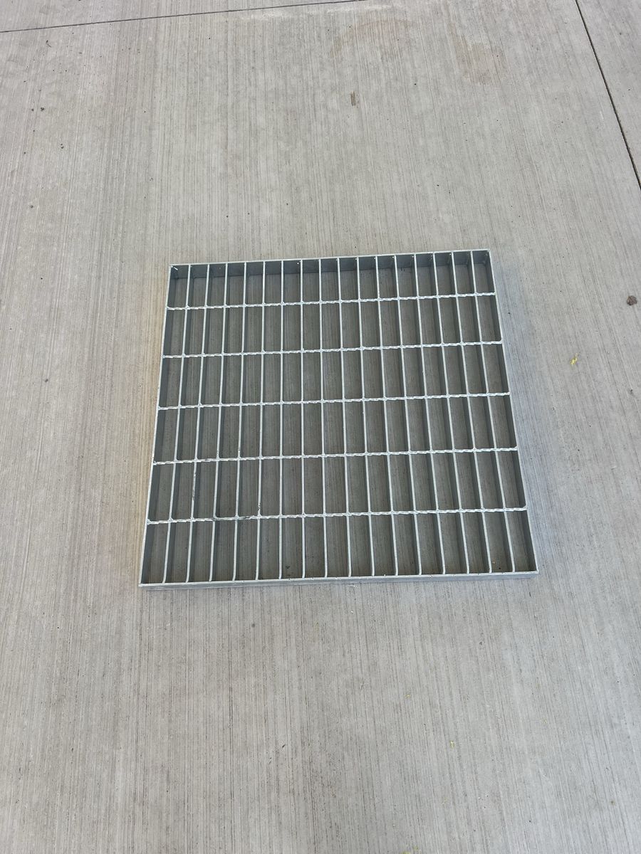 Two 24" x 24" Steel Grate Drainage Cover Industrial Floor Grating