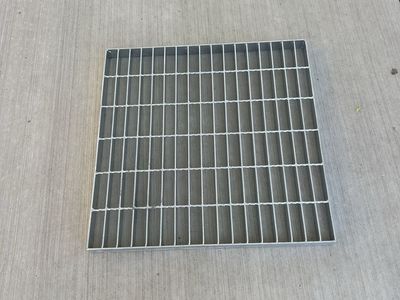 Two 24" x 24" Steel Grate Drainage Cover Industrial Floor Grating