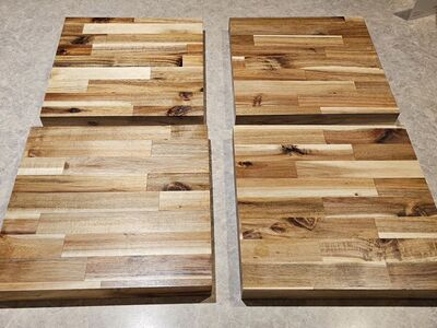 4 Butcher Boards 12"×12"×1.5" New