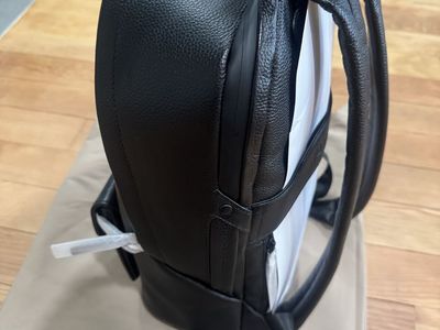 Vivint genuine Leather Backpack with Dust Bag