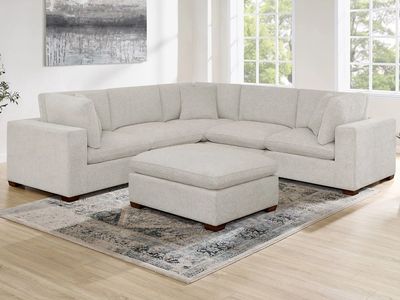 Thomasville Lowell 6-piece Modular Sectional, Light Gray 1752967 #106259