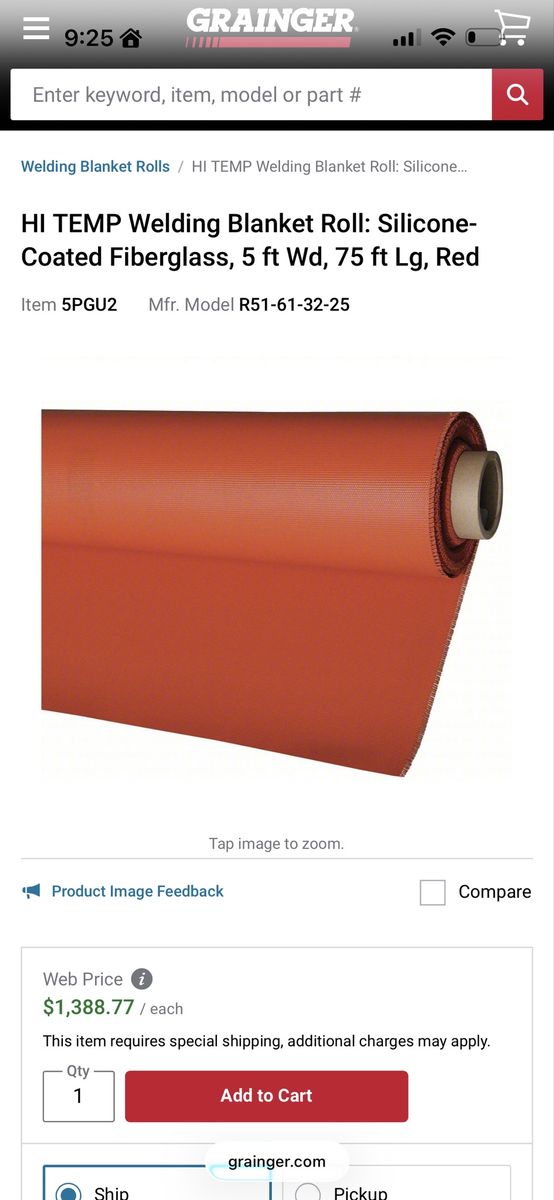 HI TEMP Welding Blanket