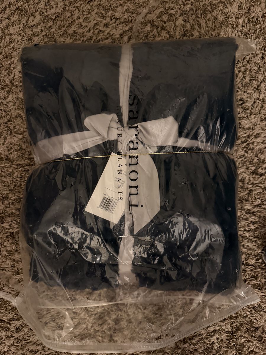 Saranoni 50x60" blanket navy/midnight blue