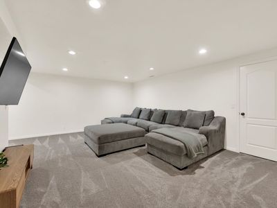 Modern Gray Sectional Sofa with Chaise and Ottoman -