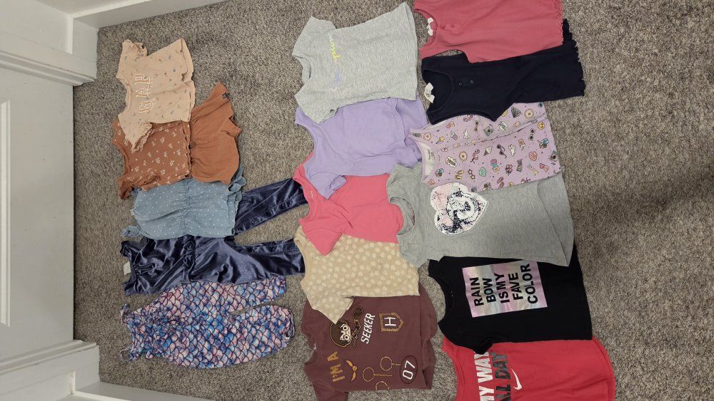 Toddler girl 3T tee, tank, romper bundle
