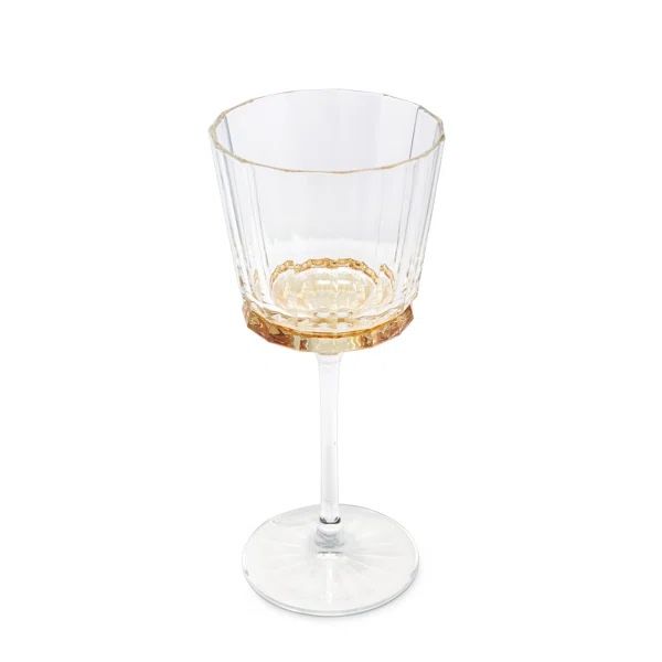 Liscio Ottico Crystal Wine Glasses Set of 6 Made in Italy