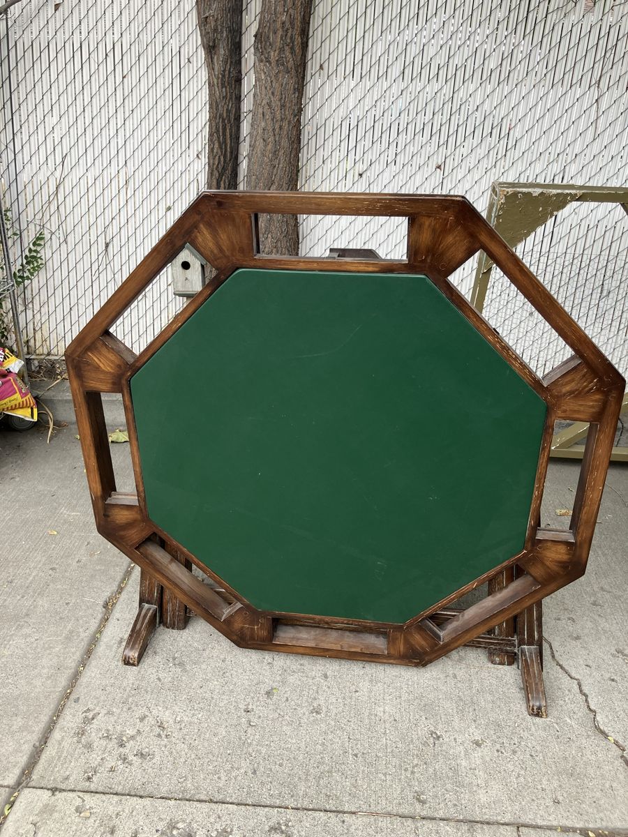 Antique poker card table