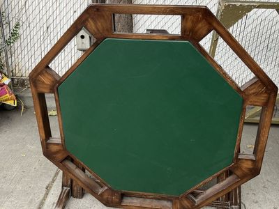 Antique poker card table