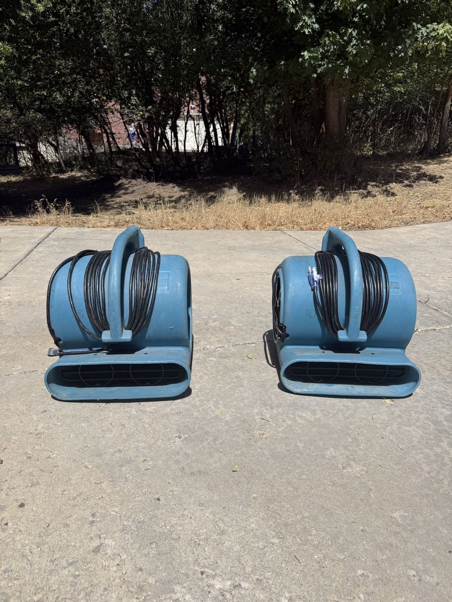 B-AIR VP-33 Air Mover Floor Dryer Blower Fan - Blue (Pair)