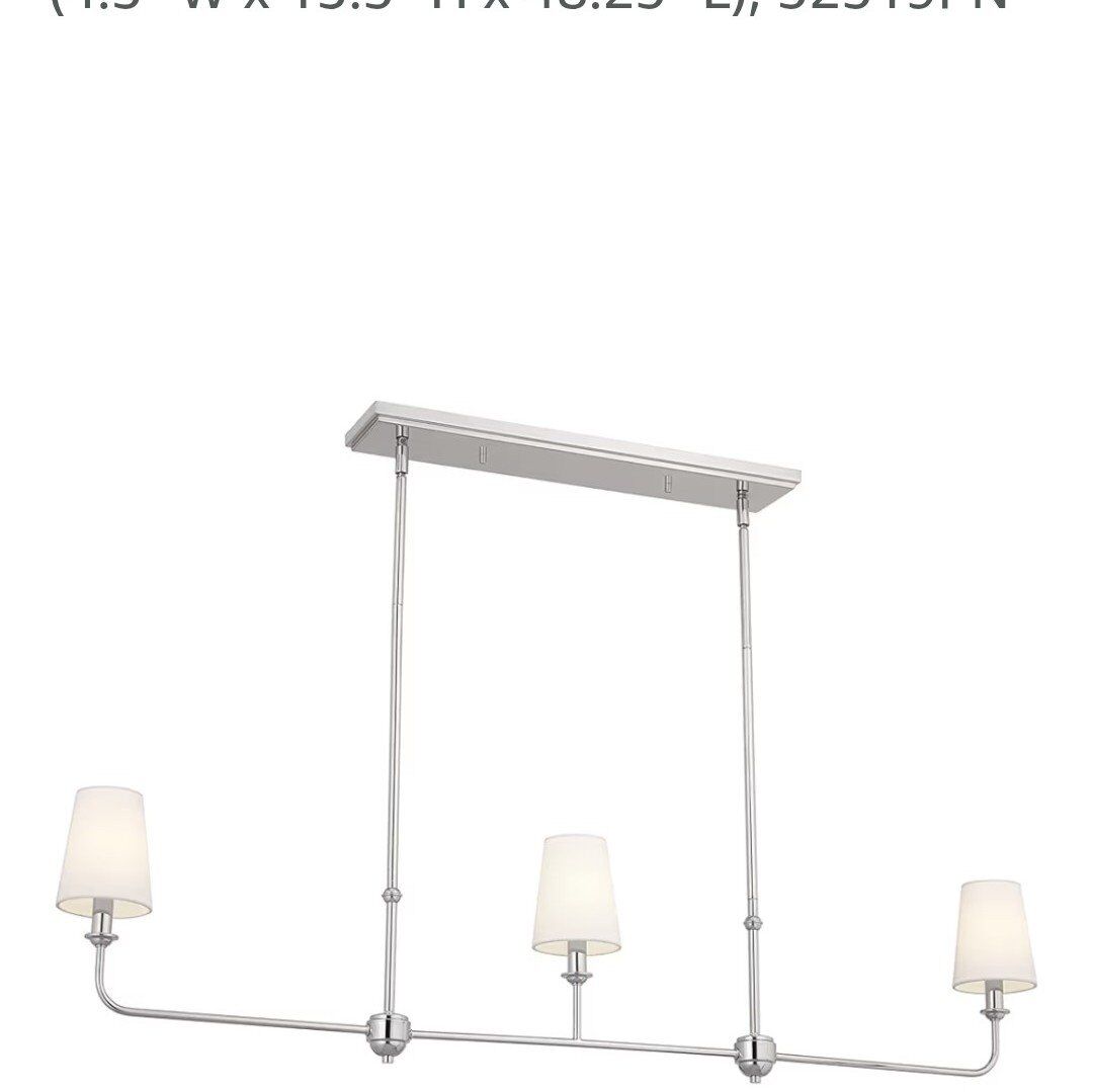 Kichler 3 Light Linear Polished Nickel Chandelier