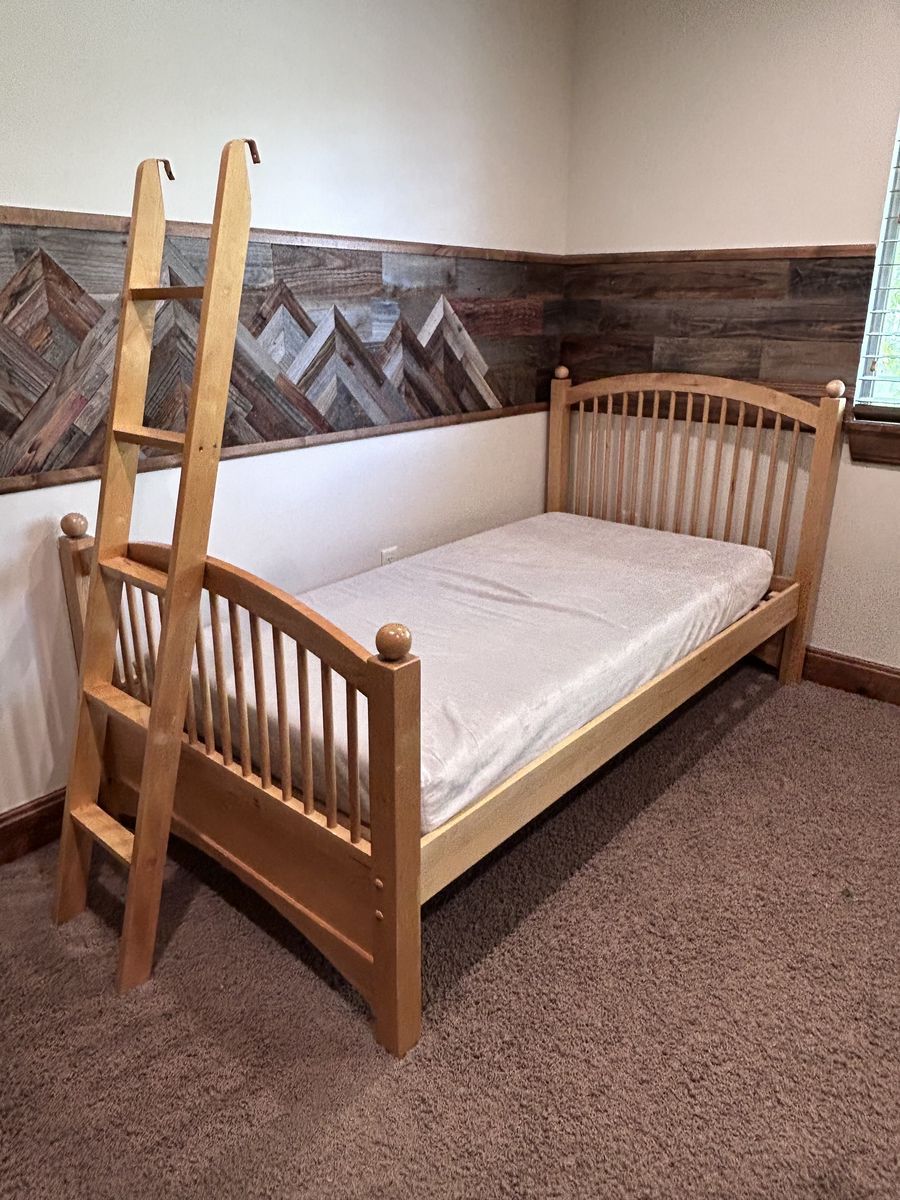 Twin loft bed with desk