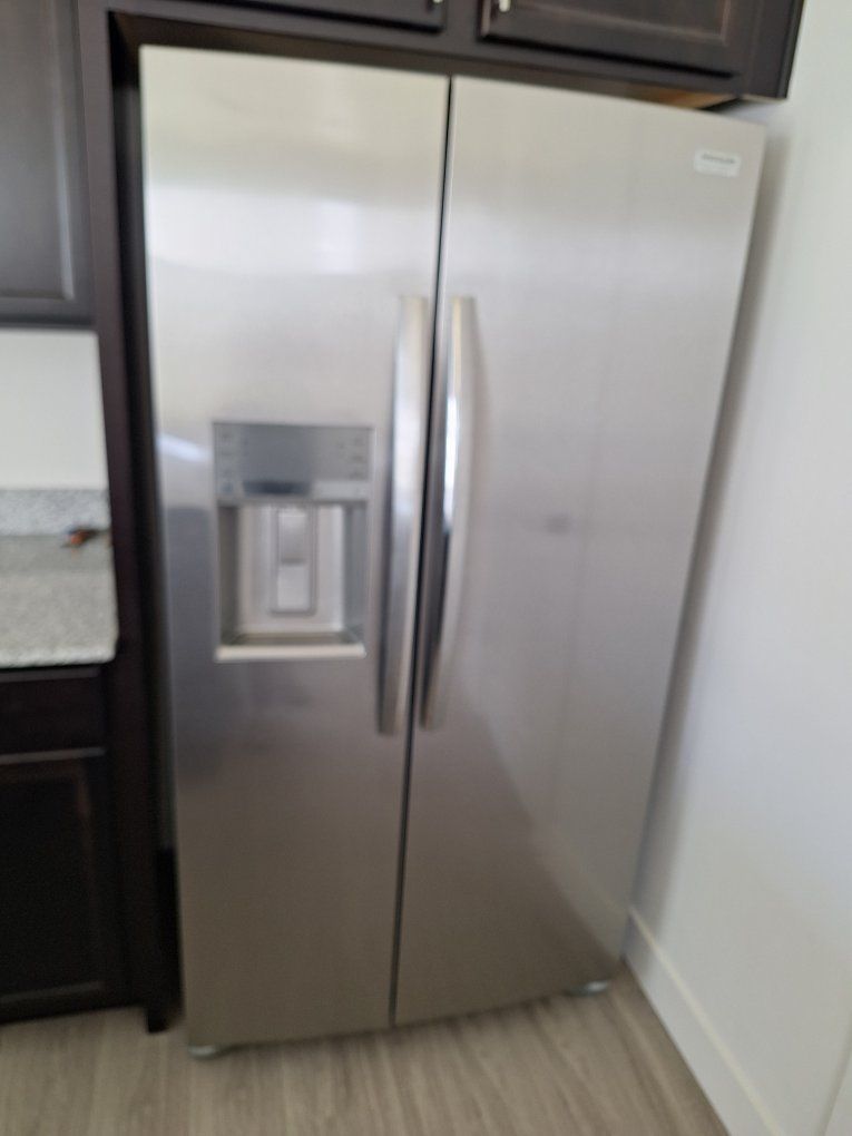 Frigidaire Stainless Steel Side-by-Side Refrigerator with Ice Maker & Water Dispenser