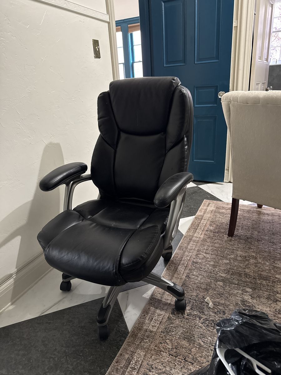 Black Pleather Office  chair