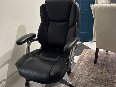 Black Pleather Office chair