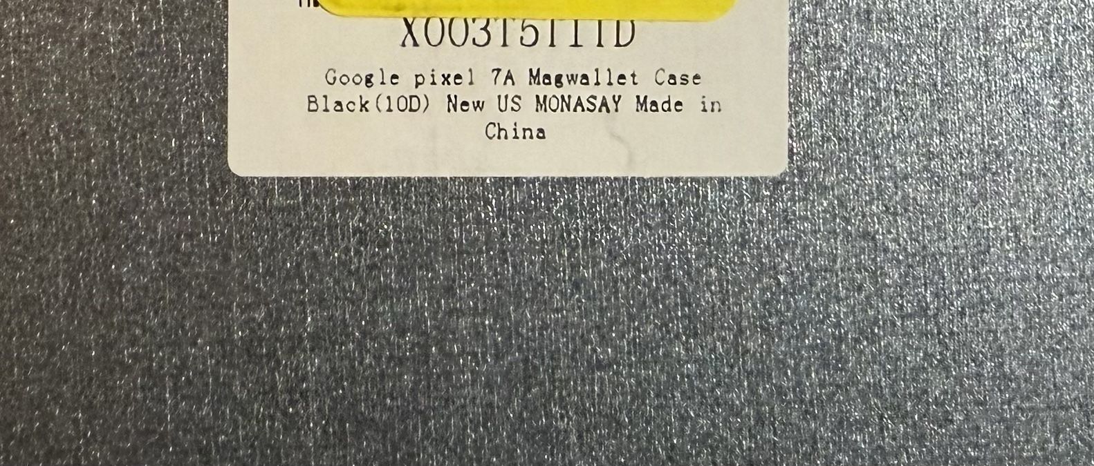 MONASAY Google Pixel 7A Magwallet Case - New Black Wallet and Phone Case