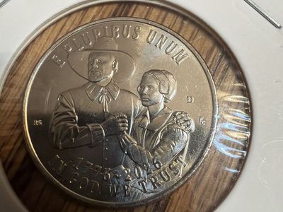 US Bicentennial Quarter 1776-2026 Mayflower Compact Token in Protective Flip ms66-67