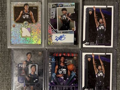 Ace Bailey Utah Jazz Topps Rookie Card Lot (6 Cards) - Graded Autograph & Patch Included