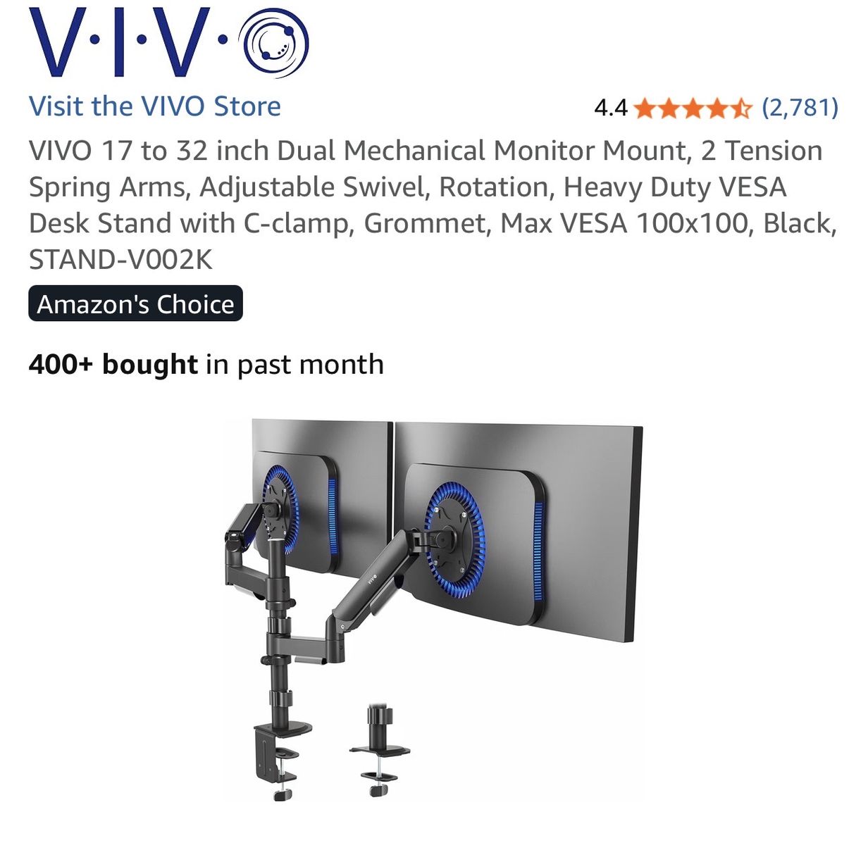 Used Dual Monitor Mount for Desk