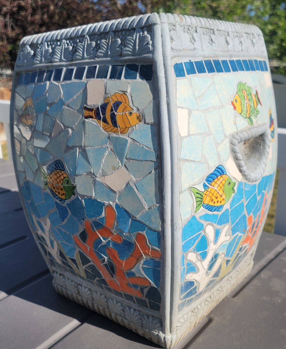Mosaic Garden Stool/Plant Stand