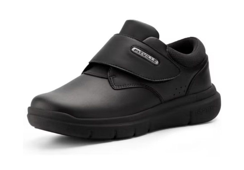 FitVille Diabetic Shoes for Men, Black, 9.5 Extra Wide
