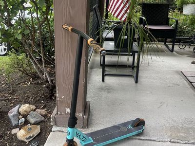 Madd Gear MGP Origin Pro Stunt Scooter - Teal/Black with Orange Wheels
