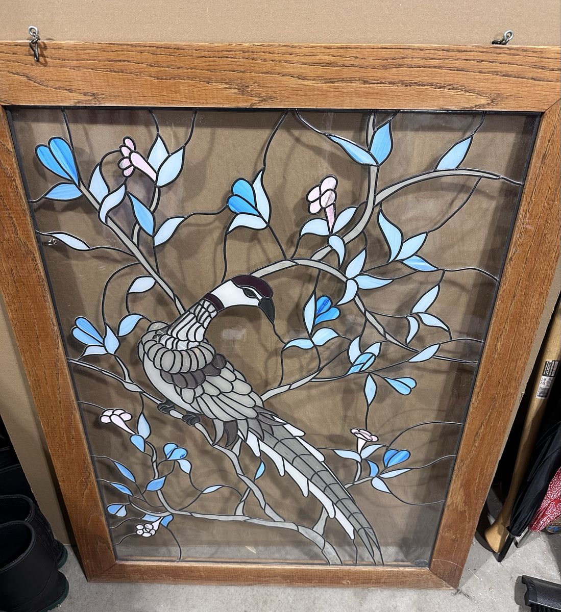 Stained glass framed
