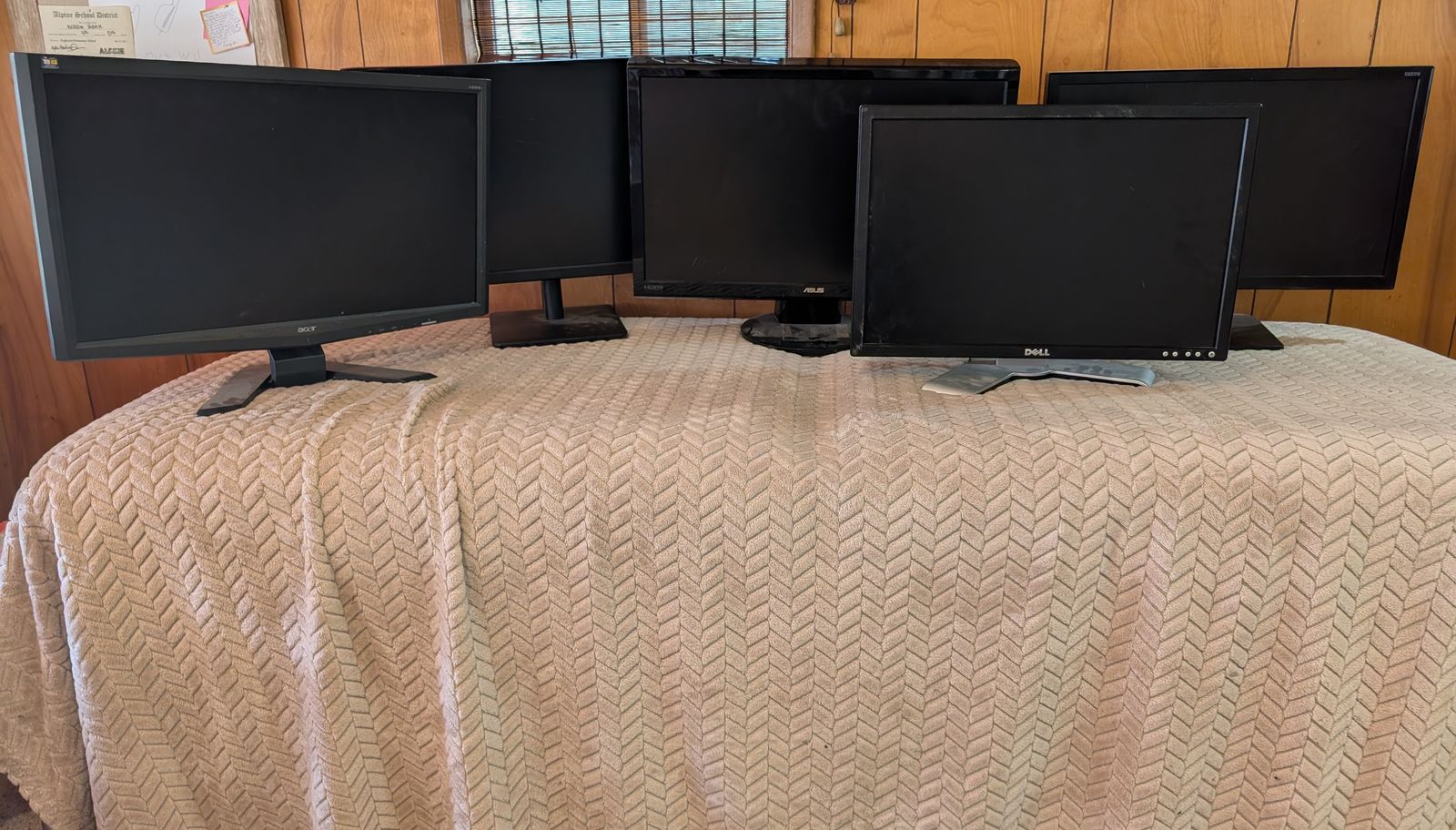 Monitors and keyboard