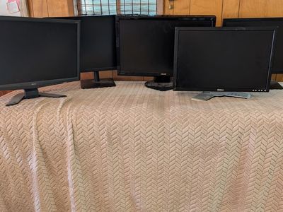 Monitors and keyboard