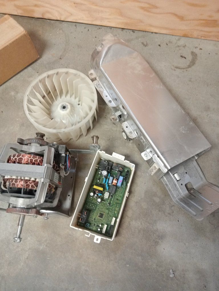 Samsung  Dryer Motor, Blower Wheel, Heating Element, and Main Control Board Assembly Parts
