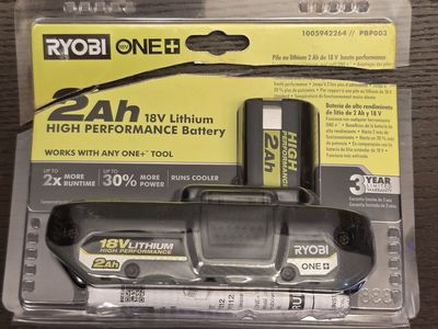 RYOBI ONE+ 18V 2.0 Ah Battery Lithium-Ion HIGH PERFORMANCE