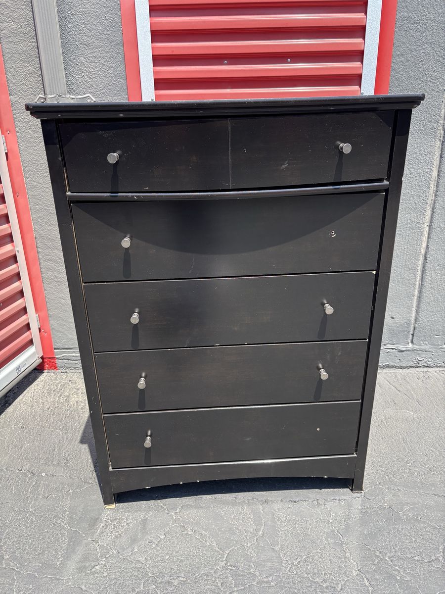 Espresso 5-Drawer Dresser – 36” W x 18” D x 48” H