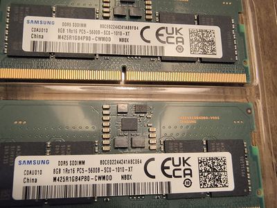 16GB DDR5 5600MHz RAM for laptop 2 X 8GB By Samsung