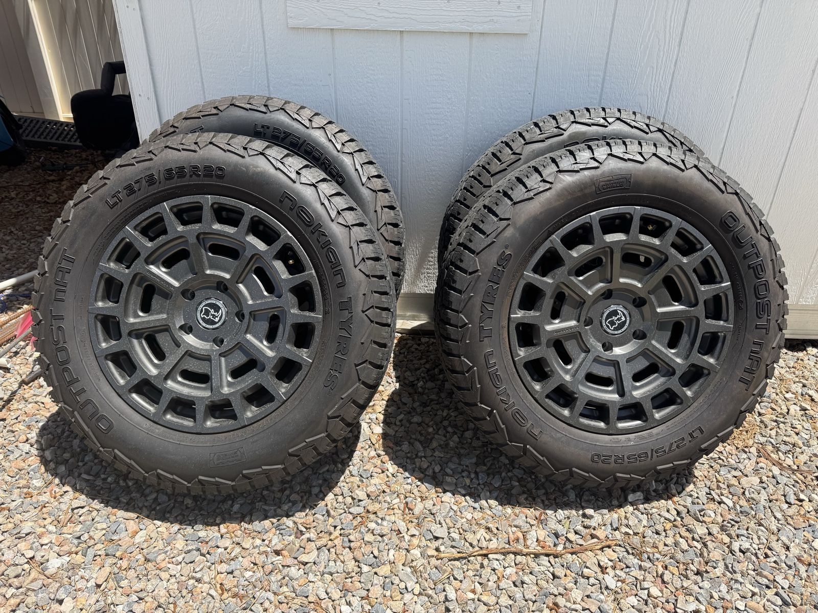 Black Rhino Voltaic Wheels w/ Nokian Outpost NAT LT275/65R20 Tires - Set of 4
