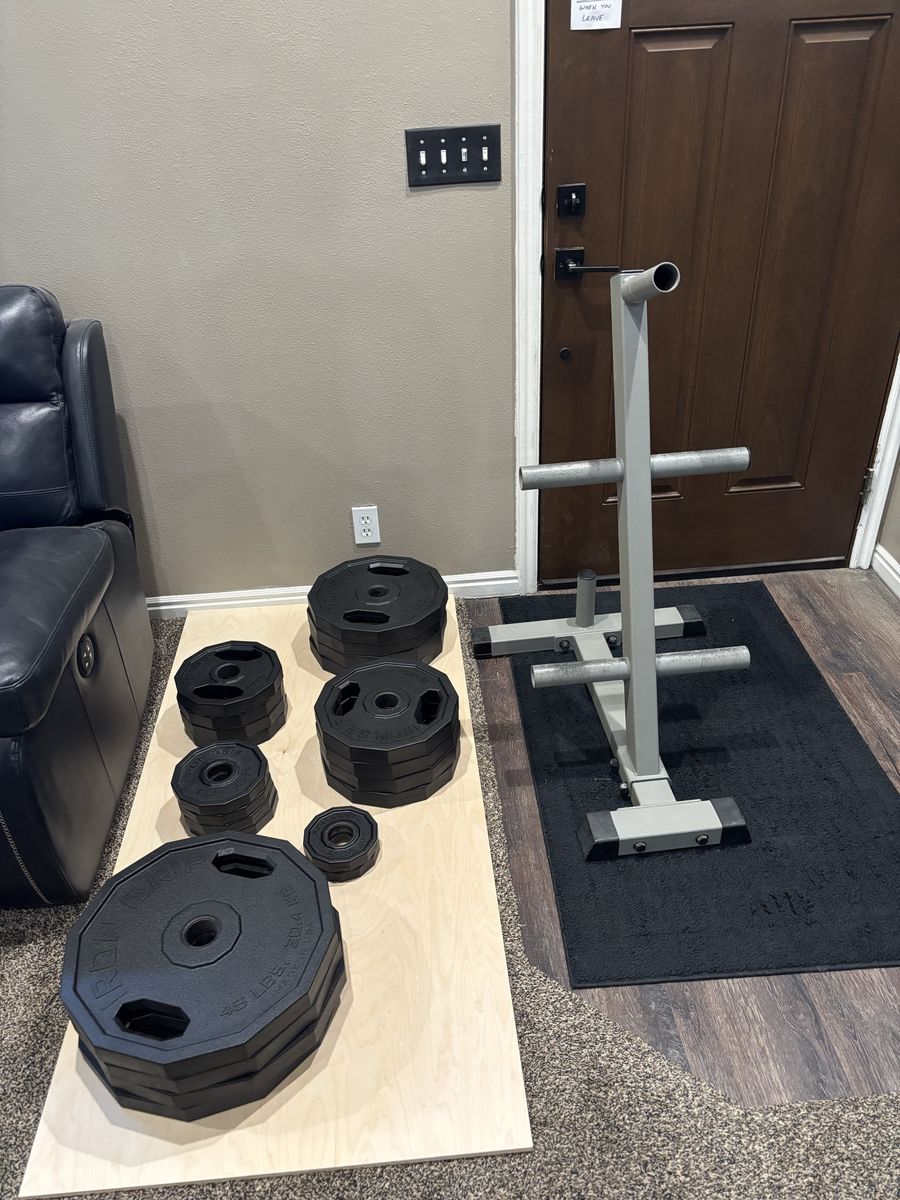 Iron Grip Urethane Coated Weight Plates Set - 245 lbs Total