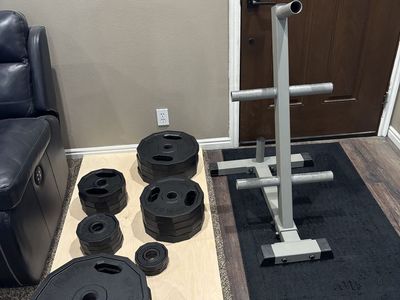 Iron Grip Urethane Coated Weight Plates Set - 245 lbs Total