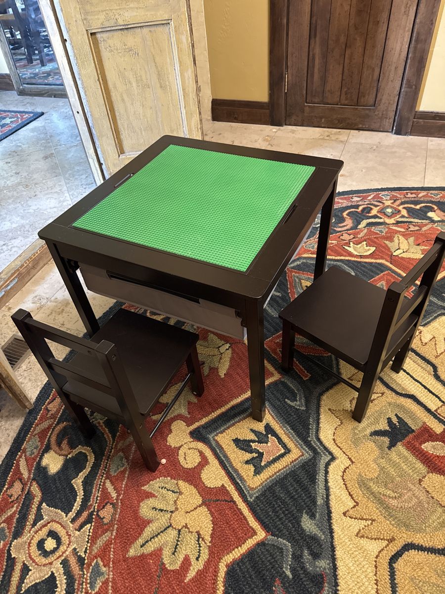 Lego Table and 2 chairs.