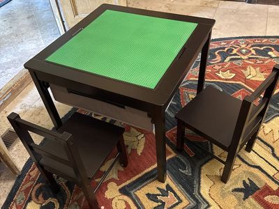 Lego Table and 2 chairs.