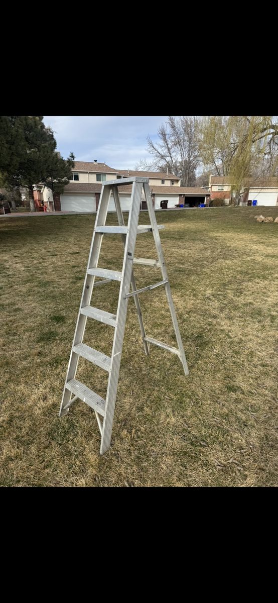 6 Foot Aluminum Step Ladder Construction Painter